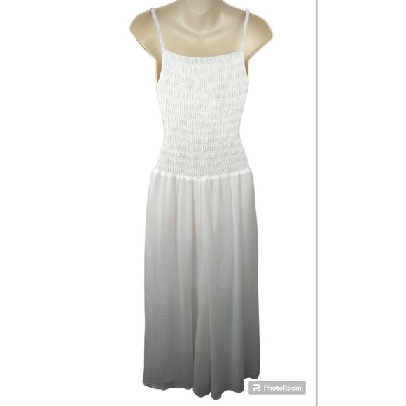 W. Brand White Smocked Dress Stockholm Sweden Swedish Wedding Cottage core S - Picture 2 of 6